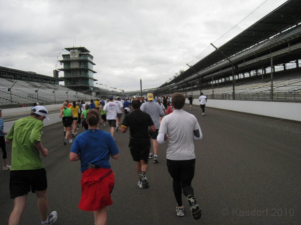 Indy Mini-Marathon 2010 330.jpg - The Indy MIni-Marathon is a half marathon which features a lap around the famed Indianapolis Motor Speedway. I ran the race held on May 8, 2010 which was a windy and cool day.